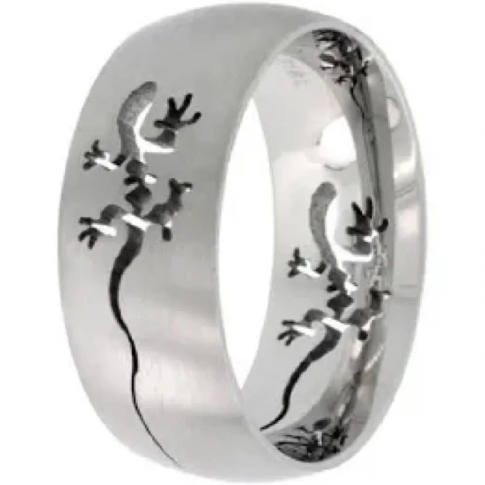 RING Gecko Lizard Stainless Sz 11 New Wedding or Just for fun. Mens or … - Picture 1 of 5